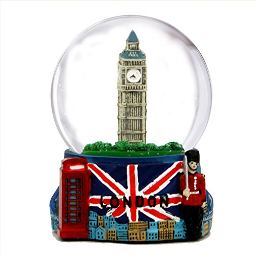 Londoner Schneekugel mit Big Ben und Union Jack-Flagge, 65 mm, London-Schneekugel Londoner Schneekugel mit Big Ben und Union Jack-Flagge, 65 mm, London-Schneekugel von City-Souvenirs
