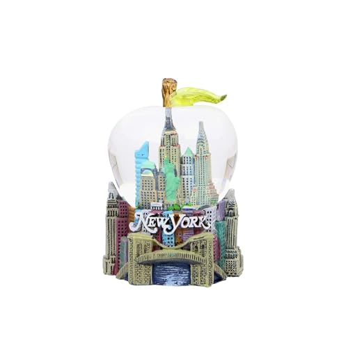 New York City Schneekugel Apfelblatt 6,3 cm NYC Schneekugel New York City Schneekugel Apfelblatt 6,3 cm NYC Schneekugel von City-Souvenirs