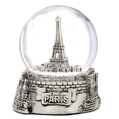 Paris Schneekugel Eiffelturm Schneekugel Souvenir exklusiv (3,5 cm hoch) Paris Snow Globes Collection von City-Souvenirs