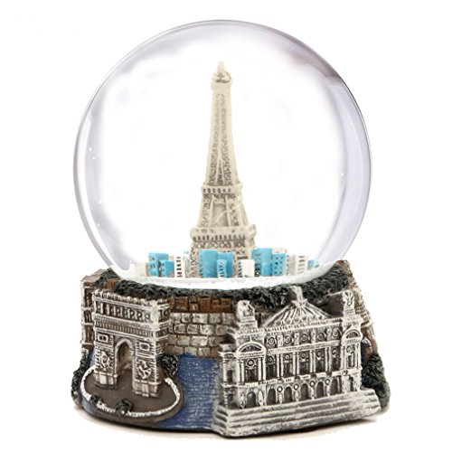 Schneekugel Paris Eiffelturm (8,9 cm hoch), 65 mm Glaskugeln von City-Souvenirs
