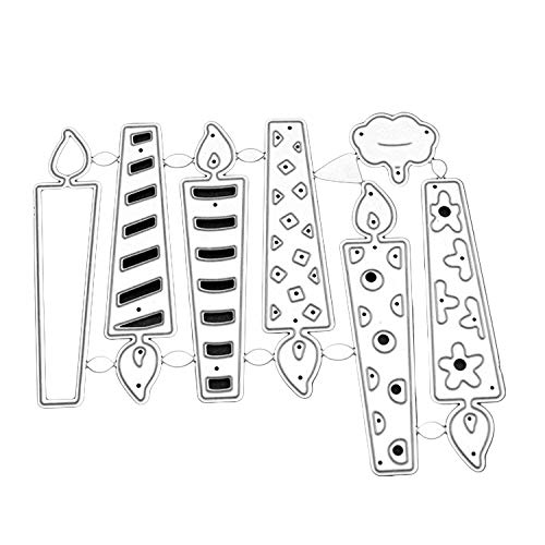 Cityfly Clear Stamp Birthday Candle Metal Cutting Dies Stencil DIY Scrapbooking Album Stamp Paper Card Embossing Decor Crafts von Cityfly