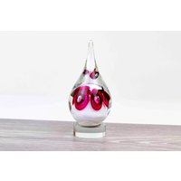 Mini-Urne | Urne Tropfen Kristall Rot Und Weiß Mini-Urne | Urne Tropfen Kristall Rot Und Weiß von CityofGlassShop