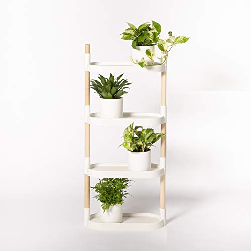 Citysens – Blumenregal mit 4 Regalböden, Weiß von Citysens