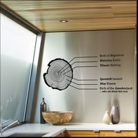 Zeitbaum Wandtattoo Geschichte Daten, Custom Cut Stamm von Citystic