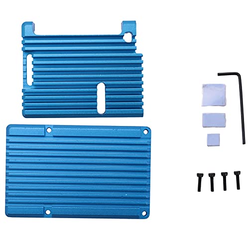 Citywalk Aluminium Legierung Schutz HüLle CNC GehäUse Metall Shell Fit für Himbeer Pi 4 (Blau) von Citywalk