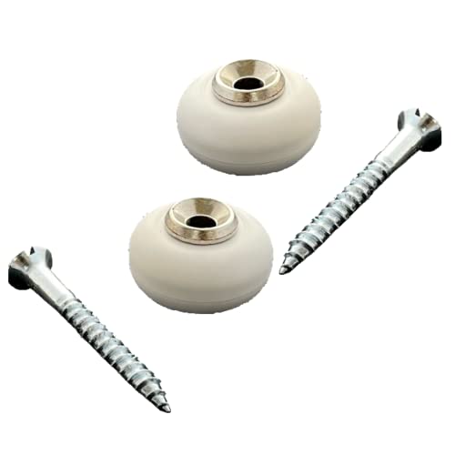 2 Stück Stopper Farbe vernickelt mit Schrauben. Korpus aus Zamak und Ring aus weißem Elastomer. Durchmesser 30 mm, Höhe 22 mm. 2 Stück Stopper Farbe vernickelt mit Schrauben. Korpus aus Zamak und Ring aus weißem Elastomer. Durchmesser 30 mm, Höhe 22 mm. von Civic industrie