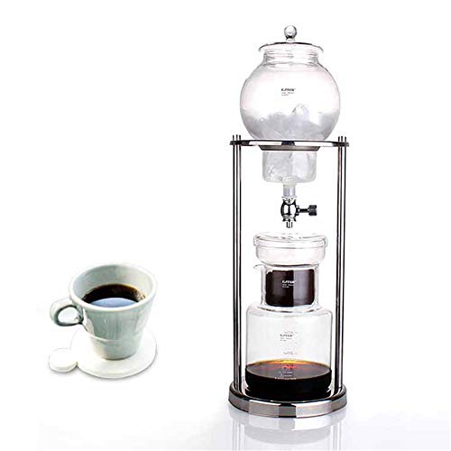 Kalter Tropfen Kaffeebereiter Mit Glasfilter, Espressokaffee Dripper Cold Brew Kaffeemaschine Kaffeetasse für kalten Kaffee 600ml von Civsde