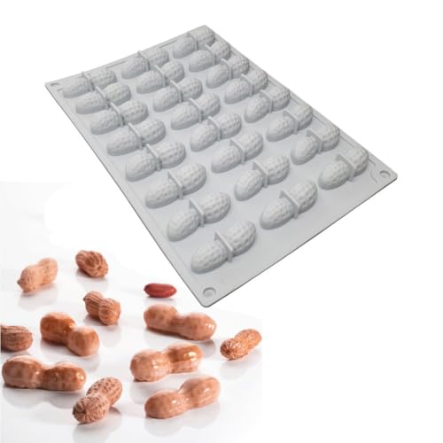 Cjeuxnr Silikonform in Erdnussform, 30 Mulden, für Schokolade, Fondant, harte Süßigkeiten Cjeuxnr Silikonform in Erdnussform, 30 Mulden, für Schokolade, Fondant, harte Süßigkeiten von Cjeuxnr