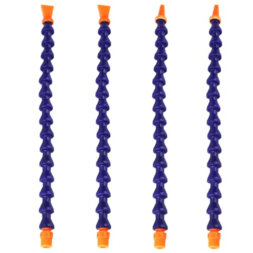 4 Pcs Kühlmittelschlauch 1/2 Universal Flexible Kühlmittelrohr Kunststoff Runde Düse Wasser Öl Kühlmittel Rohr für Hydraulik oder CNC Maschine Wasserkühlsystem von CjingCH