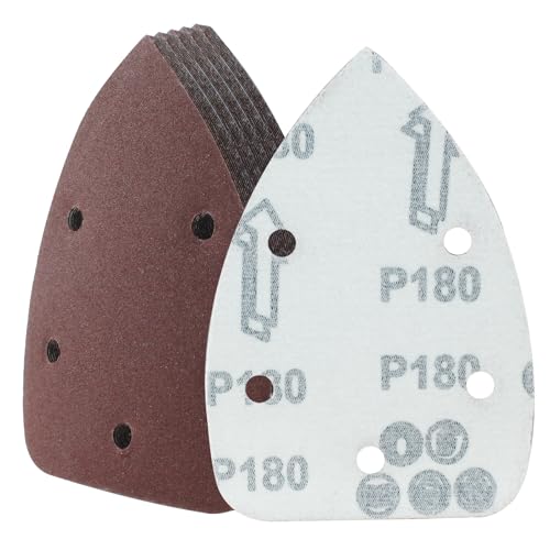 Cjueiom Schleifpapier mit Körnung 180, 5 Löcher, Klett-Schleifpads für 140 mm Schleifmaschine, 25 Stück von Cjueiom