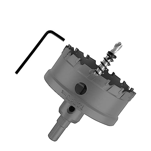 Cjueiom TCT Hartmetall-Lochsäge, 73 mm, Lochsägenbohrer, Metall-Lochschneider mit Zentrierbohrer, robuste Lochsäge für Edelstahlblech, Messing, Aluminium, Holz, Kunststoff, Kupfer von Cjueiom