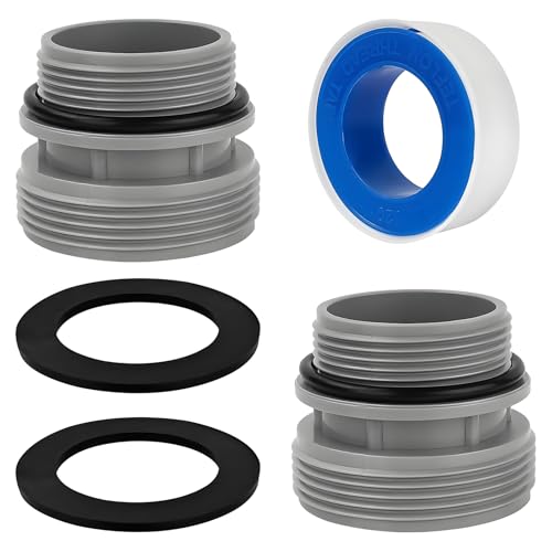 Cjytdkj Poolschlauch Adapter Set, 2 Stück Poolpumpe Schlauchadapter mit Dichtung, Schlauchadapter Pool für 40 mm auf 1 1/2 Zoll Schlauch von Cjytdkj