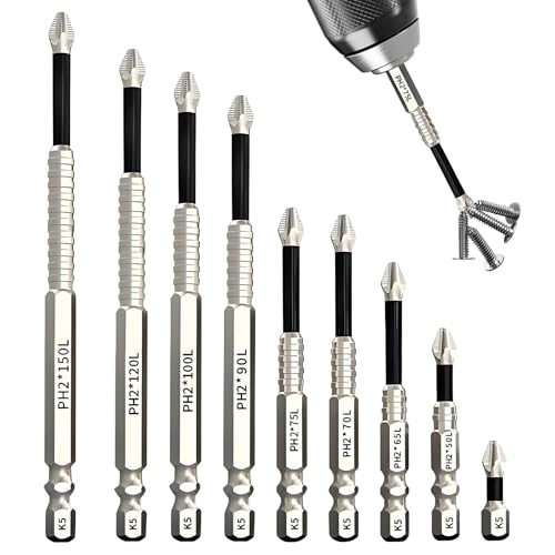 High Magnetic Screwdriver Drill Bit Set, Magnetisch Schraubendreher Bit Satz, Hochmagnetischer Schraubendreher Bohrer Bit Satz, Elektrobohrer Anti Rutsch Phillips Bits von Cjytdkj