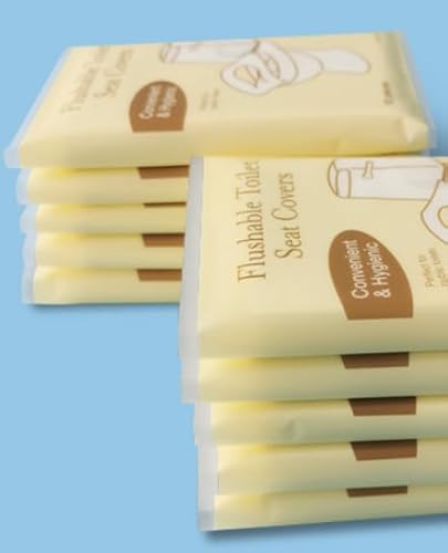 Toilette Auflage, 100 Stück Toilettenauflage Einweg, Einweg Toilettensitzbezüge Papier, Spülbare Toilette Auflage für Öffentlichen Toiletten Toilette Auflage, 100 Stück Toilettenauflage Einweg, Einweg Toilettensitzbezüge Papier, Spülbare Toilette Auflage für Öffentlichen Toiletten von Cjytdkj