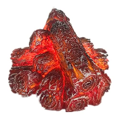 Ckuakiwu Künstlicher Kamin, realistische künstliche Kaminscheite, LED, künstliche brennende Flamme, flammenloses Licht für Innenräume, Wohnzimmer, Heimdekoration, keine Batterien, künstliche von Ckuakiwu