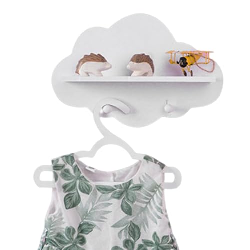 Ckuakiwu Wolkenregale, weißes Wolkenform, Holz, schwebendes Regal, Kleiderbügel, Aufbewahrungsregal, Kinderzimmerzubehör, Regale für Kinderzimmer Ckuakiwu Wolkenregale, weißes Wolkenform, Holz, schwebendes Regal, Kleiderbügel, Aufbewahrungsregal, Kinderzimmerzubehör, Regale für Kinderzimmer von Ckuakiwu
