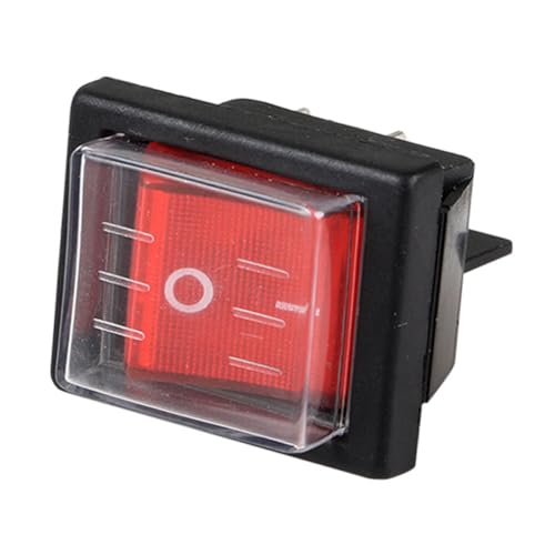 ClAZTyict 1 X 36 X 29 mm SPST 4-Poliger Wasserdichter Boots-Wippschalter für Industriestaubsauger mit Wasserdichter Abdeckung von ClAZTyict