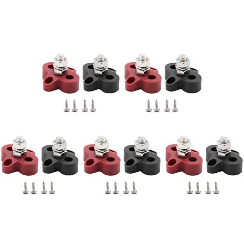 ClAZTyict 10 Stück 5/16 DC 48 V Sammelschienen-Stromanschlussblock M8 Positiver Negativer Stromverteilungsbolzen für Wohnmobile, Schiffe, Boote ClAZTyict 10 Stück 5/16 DC 48 V Sammelschienen-Stromanschlussblock M8 Positiver Negativer Stromverteilungsbolzen für Wohnmobile, Schiffe, Boote von ClAZTyict