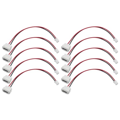 ClAZTyict 10 Stück USB-Typ-C-Direktdruck-Geschweißter Draht-Anschluss, Buchse, Weiblich, Lampe, Spielzeug-Ladeanschluss mit Kartenschnalle, ClAZTyict 10 Stück USB-Typ-C-Direktdruck-Geschweißter Draht-Anschluss, Buchse, Weiblich, Lampe, Spielzeug-Ladeanschluss mit Kartenschnalle, von ClAZTyict