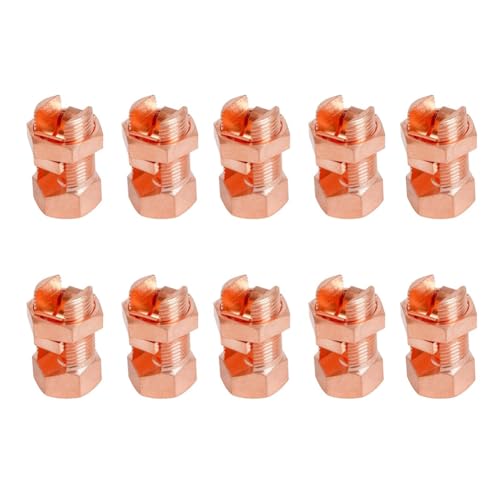 ClAZTyict 10-Teiliger Geteilter Bolzenverbinder, Erdungs-Geteilter Bolzenverbinder, Geteilter Bolzenverbinder für VollstäNdige Erdung auf Blanken DräHten TJ-16 ClAZTyict 10-Teiliger Geteilter Bolzenverbinder, Erdungs-Geteilter Bolzenverbinder, Geteilter Bolzenverbinder für VollstäNdige Erdung auf Blanken DräHten TJ-16 von ClAZTyict
