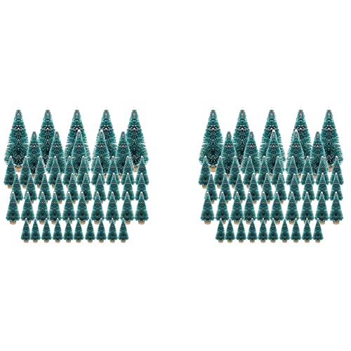 ClAZTyict 100 STÜCKE Miniatur KüNstliche Weihnachten Kleine Schnee Frost Bäume Kiefern Weihnachten Mach Es Selbst Party Dekoration von ClAZTyict