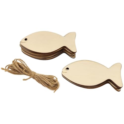 ClAZTyict 100 Stück Holzfisch-Ausschnitte, Unlackierte Holzfisch-Hängeornamente, DIY-Fisch-Bastel-Geschenkanhänger für Party-Dekoration ClAZTyict 100 Stück Holzfisch-Ausschnitte, Unlackierte Holzfisch-Hängeornamente, DIY-Fisch-Bastel-Geschenkanhänger für Party-Dekoration von ClAZTyict