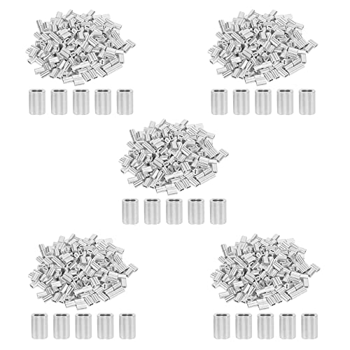 ClAZTyict 1000 Stücke 1/16 Kabel Ferrule Set Crimp Schleifen HüLse Aus Aluminium Legierung für Draht Seile von ClAZTyict