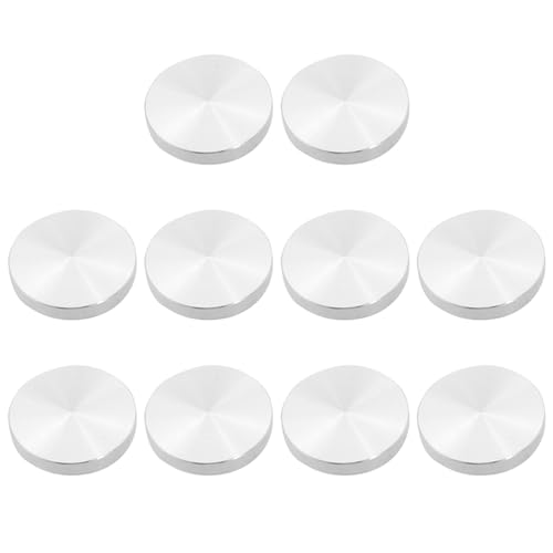 ClAZTyict 10X Glasplatten-Adapter, Aluminium, Rund, 50x8mm, Silber von ClAZTyict