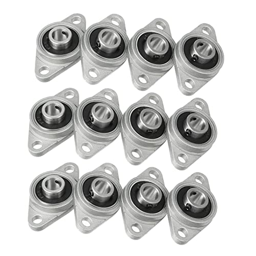 ClAZTyict 12 Stücke Kfl08 Steh Lager 8 mm Bohrungs Durch Messer Legierung Rhombische Flansch Lager für Cnc von ClAZTyict