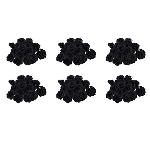ClAZTyict 120 STK. Schwarze Rose Kuenstliche Seide Party Hochzeit Haus Buero Garten Shop DIY von ClAZTyict