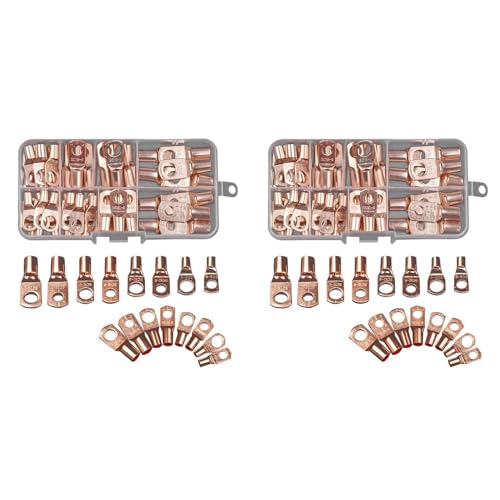 ClAZTyict 140-Teiliger Drahtschuh-Anschlussring SC6-25 Kupferanschlüsse Blankes Kabel Elektrischer Crimp-Anschlussstecker-Kit ClAZTyict 140-Teiliger Drahtschuh-Anschlussring SC6-25 Kupferanschlüsse Blankes Kabel Elektrischer Crimp-Anschlussstecker-Kit von ClAZTyict