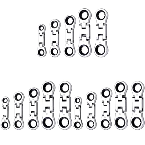 ClAZTyict 15-Teiliger Ringmaulschlüsselsatz mit Flexiblem Kopf und Kurzem Ratschenkopf, Mini-Schlüsselsatz, Flexibler Doppel-Ringschlüsselkopf, Mini-Maulschlüsselsatz ClAZTyict 15-Teiliger Ringmaulschlüsselsatz mit Flexiblem Kopf und Kurzem Ratschenkopf, Mini-Schlüsselsatz, Flexibler Doppel-Ringschlüsselkopf, Mini-Maulschlüsselsatz von ClAZTyict