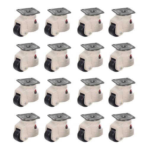 ClAZTyict 16 StüCke Versenkbare Nivellier Rollen Industrielle Maschine Lenk Rolle Lenk Rolle für BüRo Stuhl Trolley 220 £ KapazitäT -40F von ClAZTyict