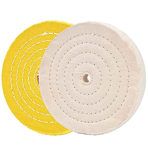 ClAZTyict 2 Stück Polieren Scheiben Polieren Scheiben Kit 150 mm Polieren Scheiben Set für Tisch Puffer Polierer mit 12,7 mm Dorn Loch von ClAZTyict