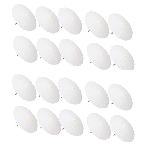 ClAZTyict 20 Stück Papier-Sonnenschirme für Hochzeiten, Party-Geschenke, Bambus-Schirme für Brautparty-Mittelstücke, Foto-Requisiten, 59,4 cm von ClAZTyict