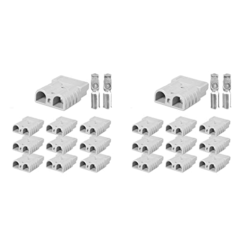 ClAZTyict 20 Stücke für Anderson Style Steckverbinder DC Power Werkzeug 50A 12 24V 6AWG Zweipolig mit Kupferkontakt Stromanschlüsse ClAZTyict 20 Stücke für Anderson Style Steckverbinder DC Power Werkzeug 50A 12 24V 6AWG Zweipolig mit Kupferkontakt Stromanschlüsse von ClAZTyict
