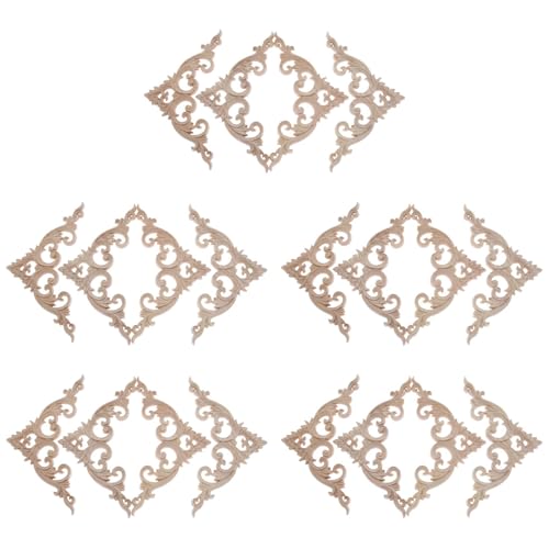 ClAZTyict 20 Teile Geschnitzte Ecke Onlay Applique Unlackiert Rahmen Schrank Schrank Aufkleber für Haus Wohnmöbel Dekoration 15 cm von ClAZTyict