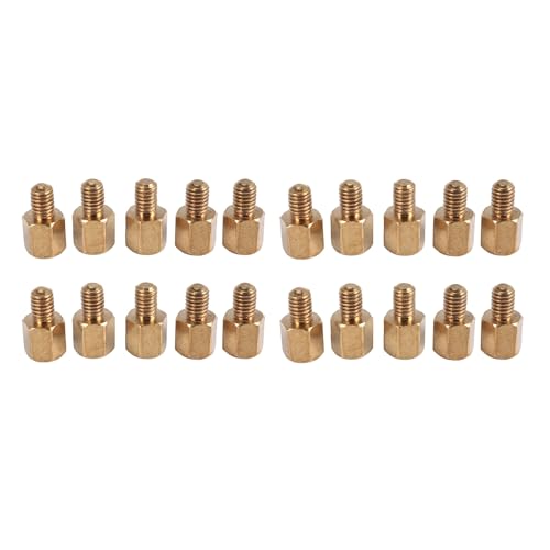 ClAZTyict 20 pcs PC PCB Mainboard Abstandshalter sechseckig Messing M3*5+4 millimeter ClAZTyict 20 pcs PC PCB Mainboard Abstandshalter sechseckig Messing M3*5+4 millimeter von ClAZTyict