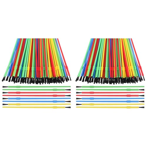 ClAZTyict 200-Teiliges Pinselset Aus Kunststoff, Großpackung mit Pinseln für Ölgemälde und Aquarelle, Unterrichtsbedarf für Kunst und ClAZTyict 200-Teiliges Pinselset Aus Kunststoff, Großpackung mit Pinseln für Ölgemälde und Aquarelle, Unterrichtsbedarf für Kunst und von ClAZTyict