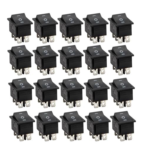 ClAZTyict 20X 6-Terminals 3 Position ON/OFF/ON DPDT Boat Wippschalter 16A 250VAC 20A 125VAC von ClAZTyict