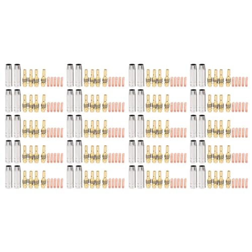 ClAZTyict 220 Teile Mig Schweiß Düse Schweißer Düsen Gold Spitzen Halter Tipps 0,040 Gas Diffusor Set für Taschenlampen von ClAZTyict
