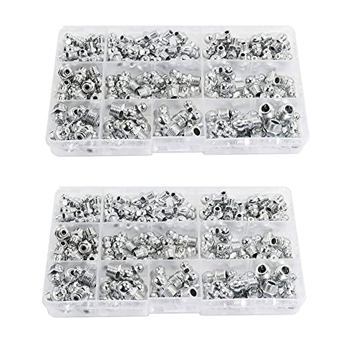 ClAZTyict 230 Teiliges Stahl Zerk Schmiernippel Sortiment, Gerade, 90 Grad, 45-Grad (M6, M8, M10) von ClAZTyict