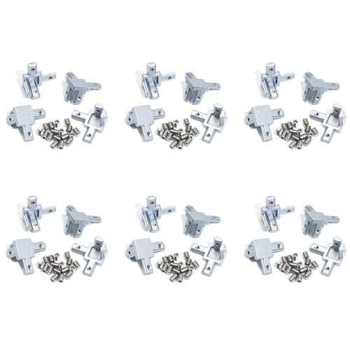ClAZTyict 24 Stück 2020 Series 3 Wege Eckhalterung für 6 mm T Schlitz 20 x 20 mm Aluminium Extrusion Profil Nach Europäischer Norm von ClAZTyict