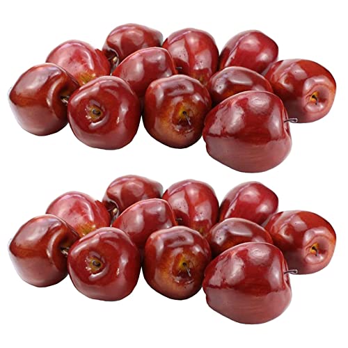ClAZTyict 24 Stück Gefälschte Obstäpfel Künstliche ÄPfel Lebensechte Simulation Rote ÄPfel Home House Decor von ClAZTyict