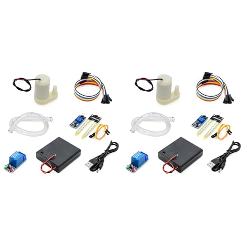 ClAZTyict 2Set Automatisches Bewässerungs-DIY-Kit Wasserpumpe Bodenfeuchtigkeitserkennung Garten Tropfbewässerung Bewässerungssystem von ClAZTyict