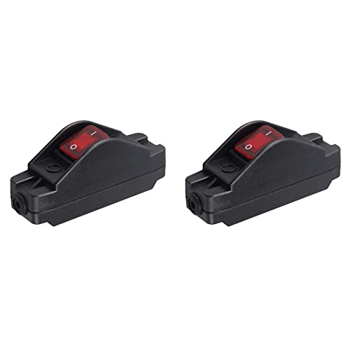 ClAZTyict 2X 16A 220V Ein/Aus Inline Kabel Schalter Taste Inline Kabel Schalter für Geräte von ClAZTyict