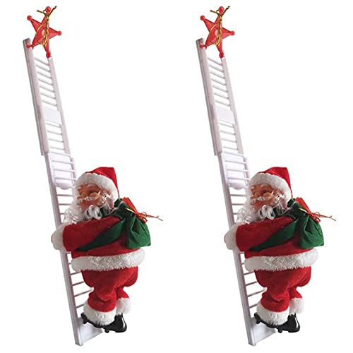 ClAZTyict 2X Animierter Kletternder Weihnachts Auf Leiter Elektrischer Weihnachts Spielzeug Weihnachts Wand Ornamente Dekoration Indoor Außen ClAZTyict 2X Animierter Kletternder Weihnachts Auf Leiter Elektrischer Weihnachts Spielzeug Weihnachts Wand Ornamente Dekoration Indoor Außen von ClAZTyict
