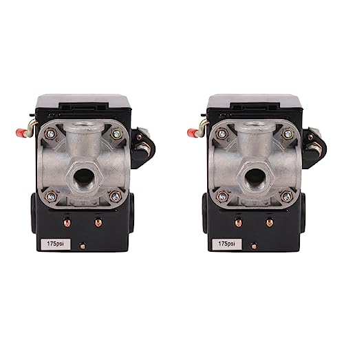 ClAZTyict 2X Druck Schalter Luft Kompressor 140-175 Psi 4 Anschluss Schwere Pflicht 26 Amp Schwarz von ClAZTyict