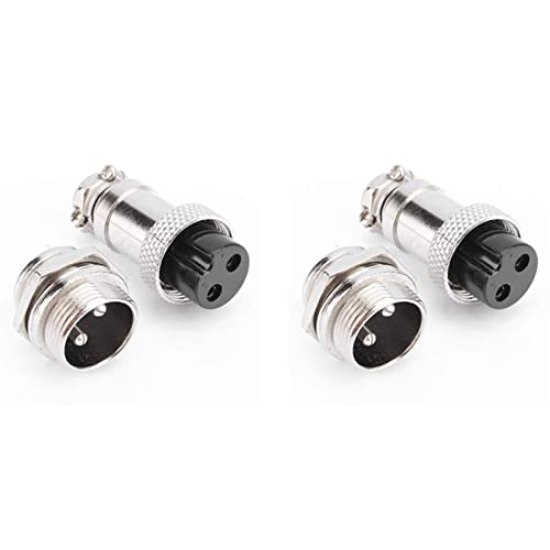 ClAZTyict 2X GX16 Aviation Verbinder 2-Poliger 400-V Schrauben Typ Stecker und Buchse Stecker Kabel Anschluss Aviation Stecker Sockel Verbinder von ClAZTyict