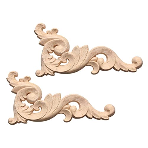 ClAZTyict 2X Geschnitzt Aufkleber Ecke Onlay Applique Tür Wand 12 x 6cm Unbemalt ClAZTyict 2X Geschnitzt Aufkleber Ecke Onlay Applique Tür Wand 12 x 6cm Unbemalt von ClAZTyict